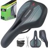 Bike Seat for Men and Women Comfortable Bicycle Saddle Gel and Foam Padding Ergonomic 5 Zone Design Shock Absorbing Waterproof Fits Road Bike Mountain
