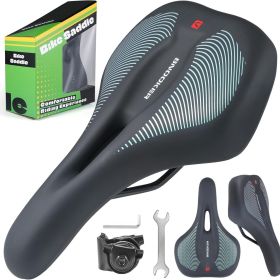 Bike Seat for Men and Women Comfortable Bicycle Saddle Gel and Foam Padding Ergonomic 5 Zone Design Shock Absorbing Waterproof Fits Road Bike Mountain