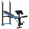 Adjustable Weight Bench with Barbell Rack and Leg Developer for Weight Lifting and Strength Training Multifunctional Workout Station for Home Gym Fitn