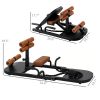 Foldable Sissy Squat Machine, Hip Thrust Machine with Push Up Stand, Multipurpose Glute Workout Equipment, Black