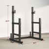 Adjustable Squat Rack, 660lbs Multi-Functional Bench Press Rack for Weight Lifting Home Gym Strength Training, Black