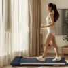 2.25HP Under Desk Treadmill, Portable Wood Walking Pad for Home & Office, Compact Running & Walking Machine with Remote Control, LED Display, Black