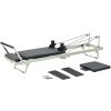 Foldable Pilates Reformer, Pilates Workout Machine for Home Gym Studio Use, Pilates Bed with Dual Resistance- Spring & Cord