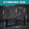 650LBS Adjustable Weight Bench with Rack & Leg Developer, Foldable Bench Press Set for Home Gym