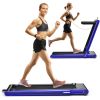 2-in-1 Folding Walking Pad Treadmill with Dual LED Display